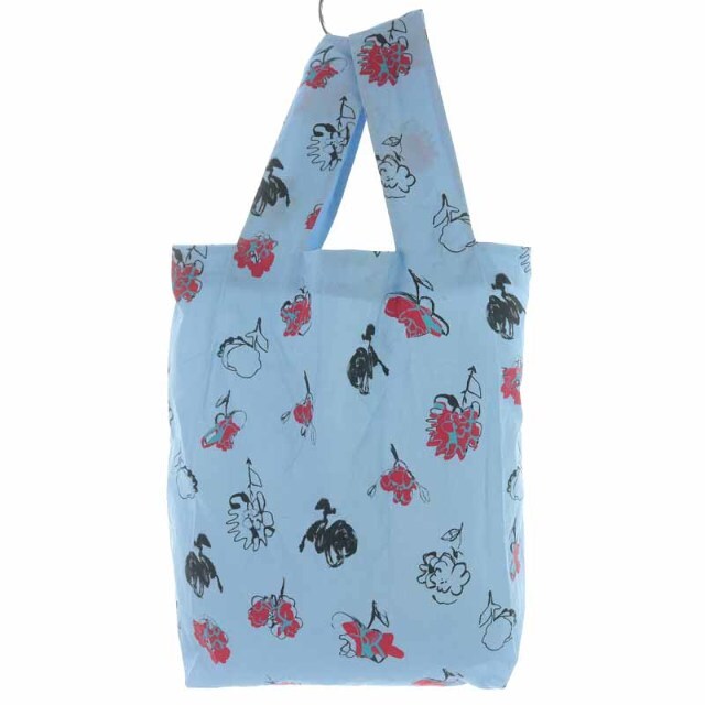 Marni(マルニ)のMARNI 20SS トートバッグ ハンドバッグ キャンバス 花柄 水色 レディースのバッグ(トートバッグ)の商品写真