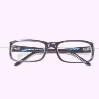 トムフォード(TOM FORD)の美品 TOMFORD トムフォード TF5114-001 フルリムメガネフレーム ブラック 54□17 135 度入り Tライン アイウェア 眼鏡 ビジネス メンズ AU1182C (サングラス/メガネ)