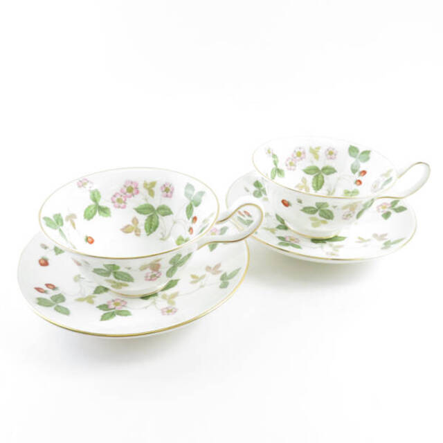 Wedgwood ワイルドストロベリー ティーカップ\u0026ソーサー　2客