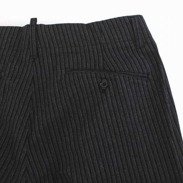 MACKINTOSH PHILOSOPHY(マッキントッシュフィロソフィー)のマッキントッシュフィロソフィー パンツ スラックス ストライプ M 黒 グレー メンズのパンツ(スラックス)の商品写真