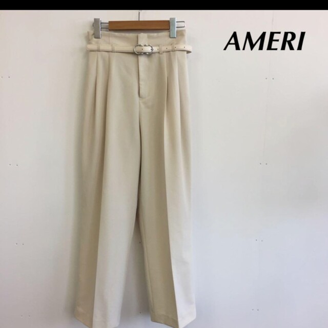 Ameri VINTAGE(アメリヴィンテージ)のAMERI SHAPELY HIGH WAIST PANTS M ホワイ レディースのパンツ(カジュアルパンツ)の商品写真