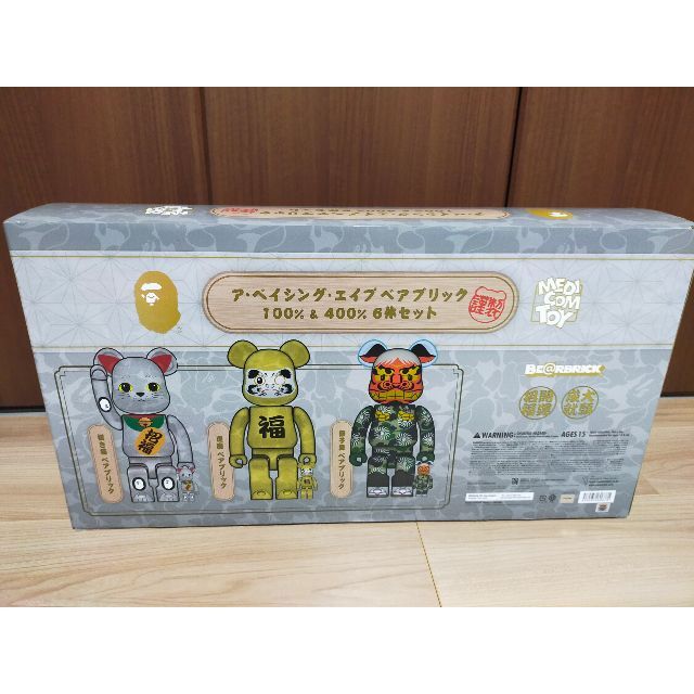 流行店 BE@RBRICK BAPE(R) 招き猫 銀メッキ 達磨 金メッキ 獅子舞