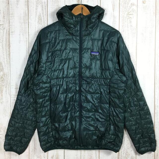 MENs M  パタゴニア マイクロ パフ フーディ Micro Puff Hoody プルマフィル インサレーション ジャケット PATAGONIA 84030 MICG グリーン系70cmゆき丈