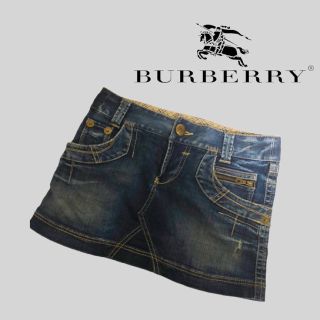 バーバリーブラックレーベル(BURBERRY BLACK LABEL)のBURBERRY LONDON BLUE LAEEL デニムミニスカート(ミニスカート)