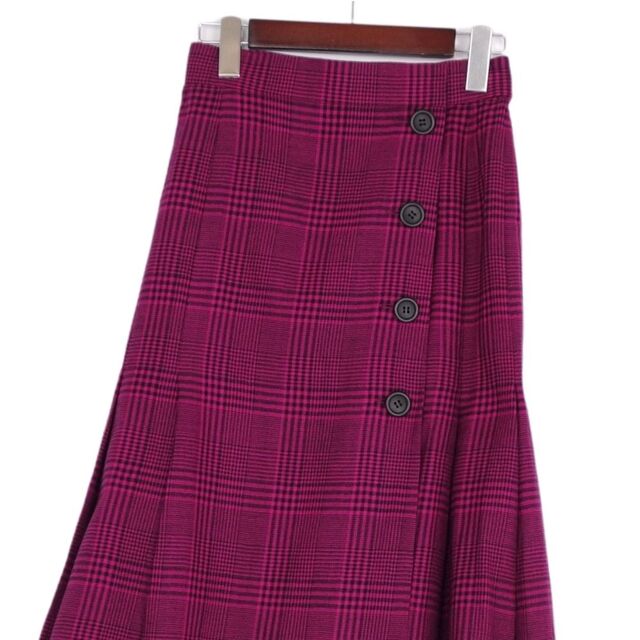 美品 Vintage クリスチャンディオール Christian Dior スカート チェック ウール ボトムス レディース M ピンク/ブラック