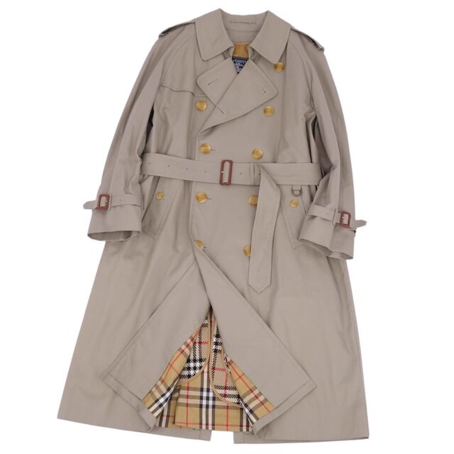 BURBERRY(バーバリー)の極美品 Vintage バーバリー Burberrys コート ライナー付き トレンチコート 裏チェック コットン アウター メンズ 92-170(M相当) サンドベージュ メンズのジャケット/アウター(トレンチコート)の商品写真