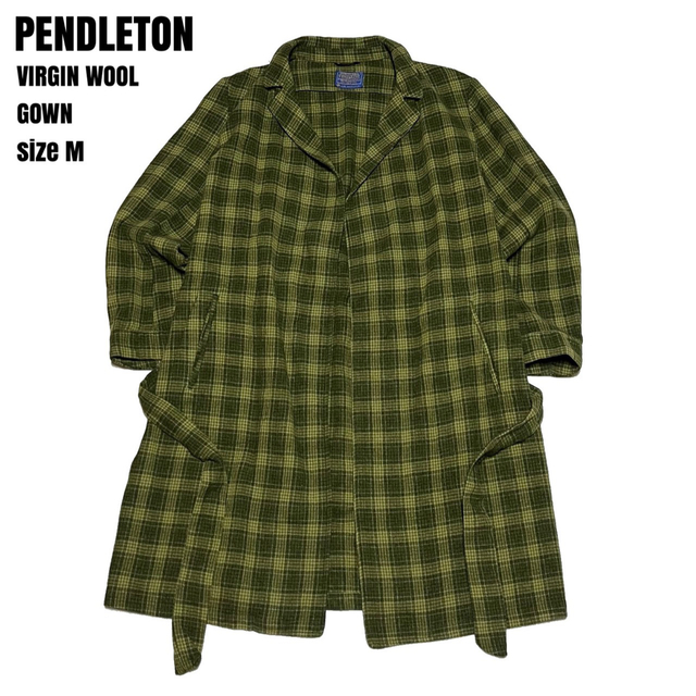 ＊6089  pendleton ペンドルトン　チェック　ウール　ガウン　コート