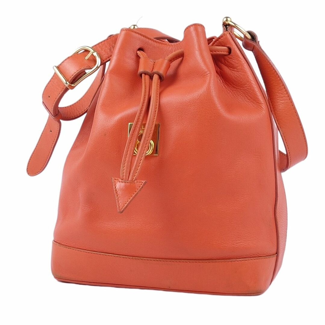Vintage セリーヌ CELINE バッグ カーフレザー 巾着型 Vintage セリーヌ CELINE バッグ カーフレザー 巾着型