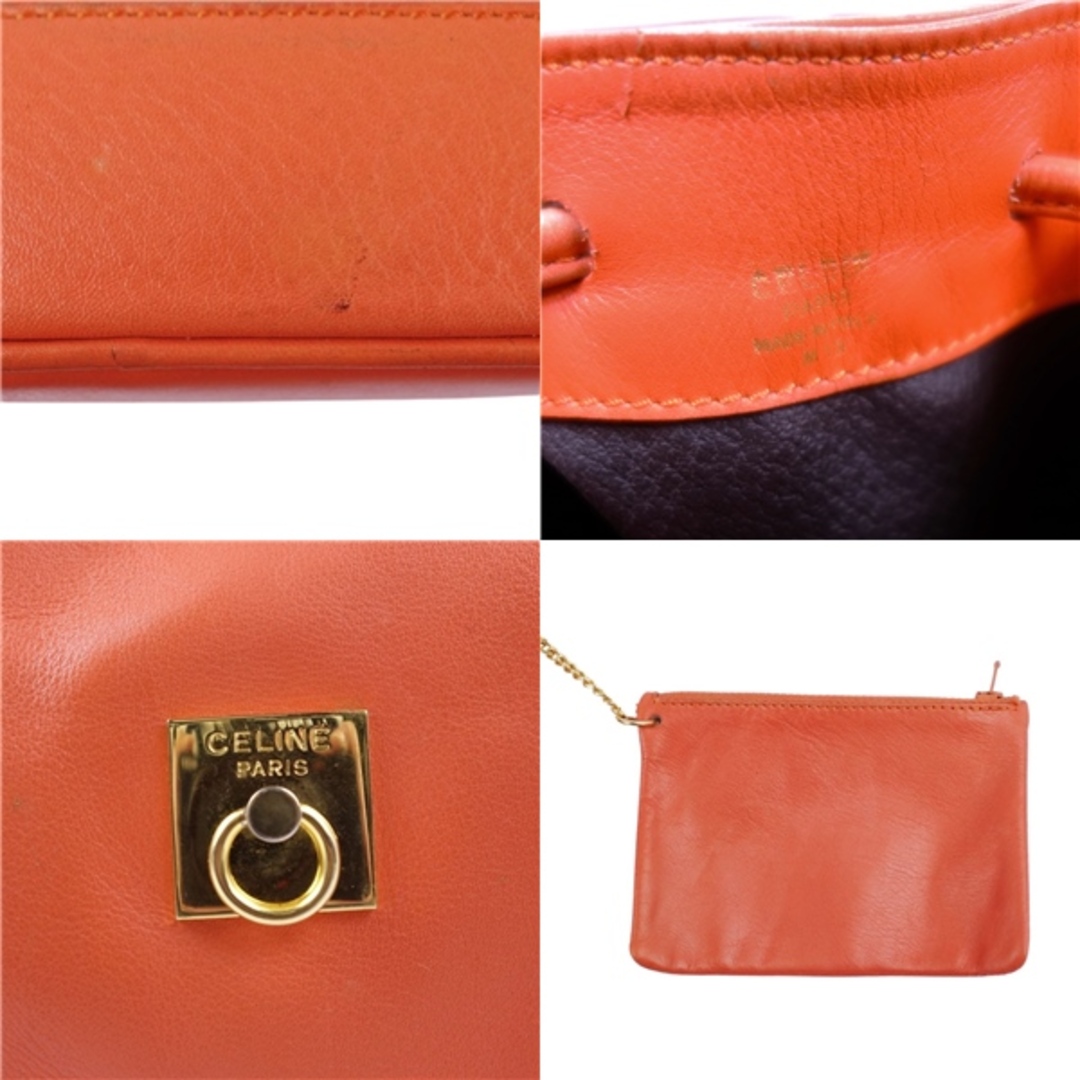 Vintage セリーヌ CELINE バッグ カーフレザー 巾着型 Vintage セリーヌ CELINE バッグ カーフレザー 巾着型