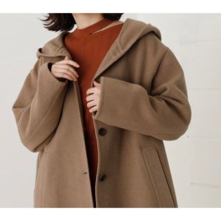 アズールバイマウジー(AZUL by moussy)のアズール コート　HOODIE REVER COAT(ロングコート)