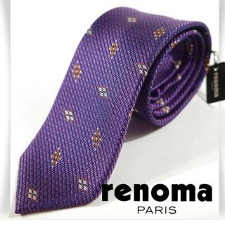 レノマ(RENOMA)のrenoma PARIS   シルク100%ネクタイ/パープル💜/新品(ネクタイ)