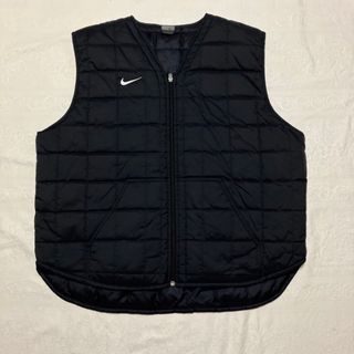 希少　NIKE ダウンベスト　リバーシブル　ロゴ　Y2K ネイビー