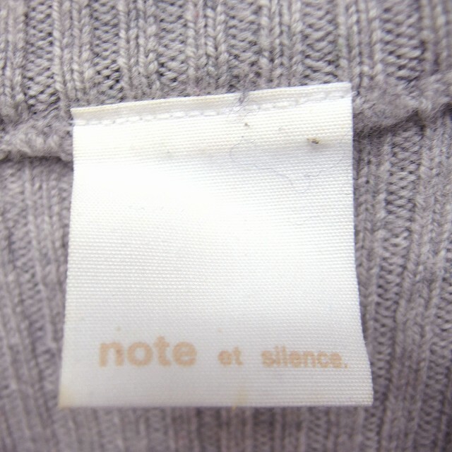 note et silence(ノートエシロンス)のノートエシロンス note et silence リブニット セーター グレー  レディースのトップス(ニット/セーター)の商品写真