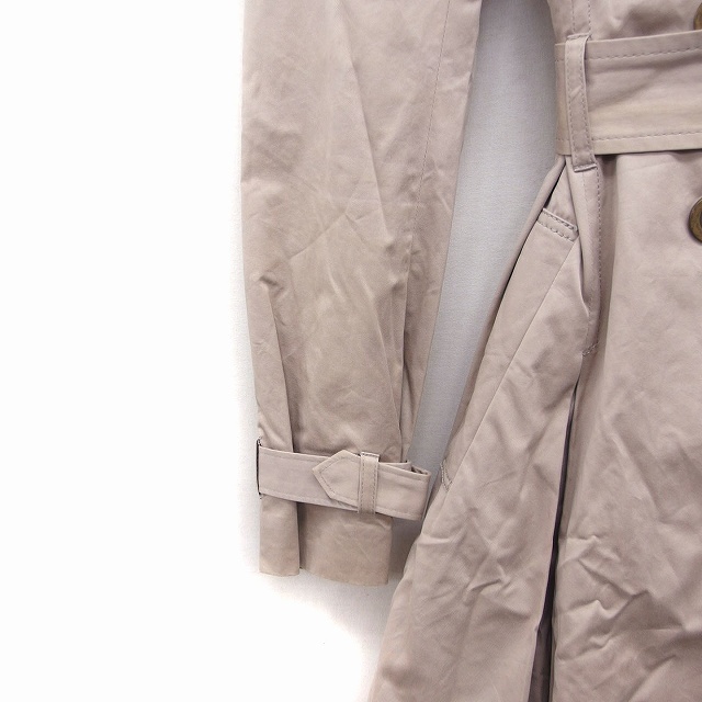KNAVE(ネイヴ)のネイヴ Nave トレンチコート アウター ダブル ミドル丈 無地 綿 2 レディースのジャケット/アウター(トレンチコート)の商品写真