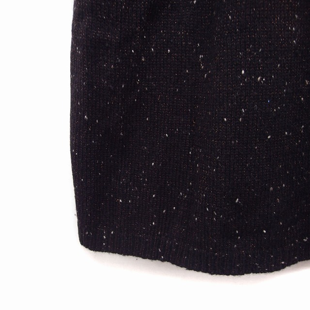 MACPHEE(マカフィー)のマカフィー MACPHEE トゥモローランド ニット タック フレアスカート 黒 レディースのスカート(ひざ丈スカート)の商品写真