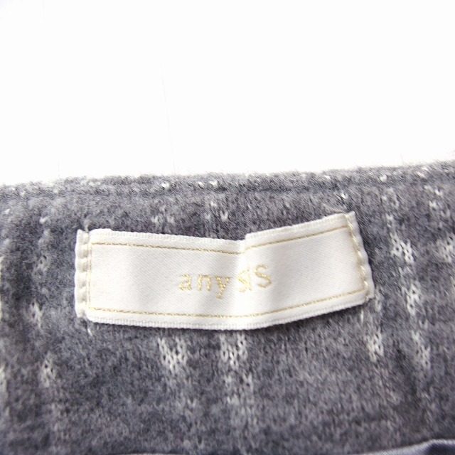 anySiS(エニィスィス)のエニィスィス エニシス anySiS チェック柄 フレアスカート ひざ丈 ニット レディースのスカート(ひざ丈スカート)の商品写真