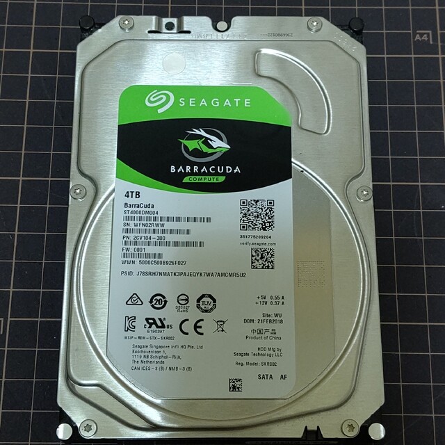 内蔵HDD ハードディスク 4TB seagate