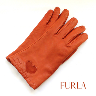 フルラ(Furla)のフルラ レザーグローブ オレンジ 手袋(手袋)
