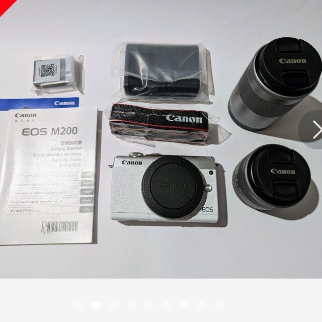 Canon - Canon EOS M200 ダブルレンズキット ホワイト EOSM200WH