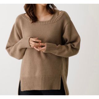 アズールバイマウジー(AZUL by moussy)のアズール  トップス　2WAY LAYERED SET KNIT TOPS(ニット/セーター)