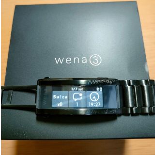 ソニー(SONY)のwena 3 METAL スマートウォッチ Premium Black WNW-(その他)