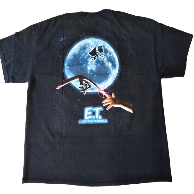 ET　ヴィンテージ加工Ｔシャツ　Lサイズ　黒　E.T.　両面プリント * 1