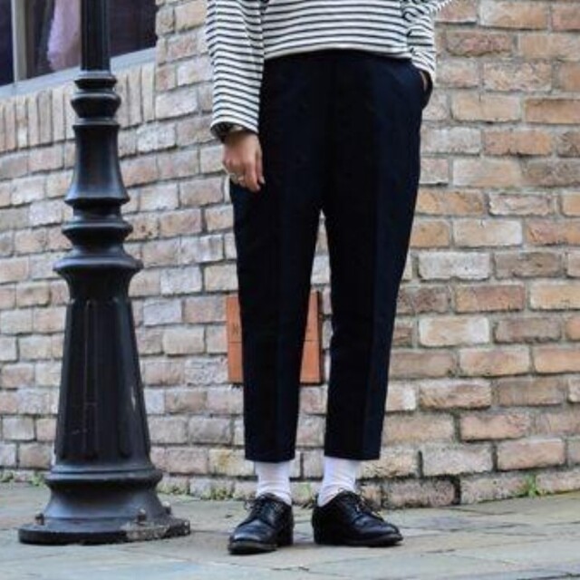 LOEFF ルリビタキ ジャカード テーパード クロップドパンツ 純正人気