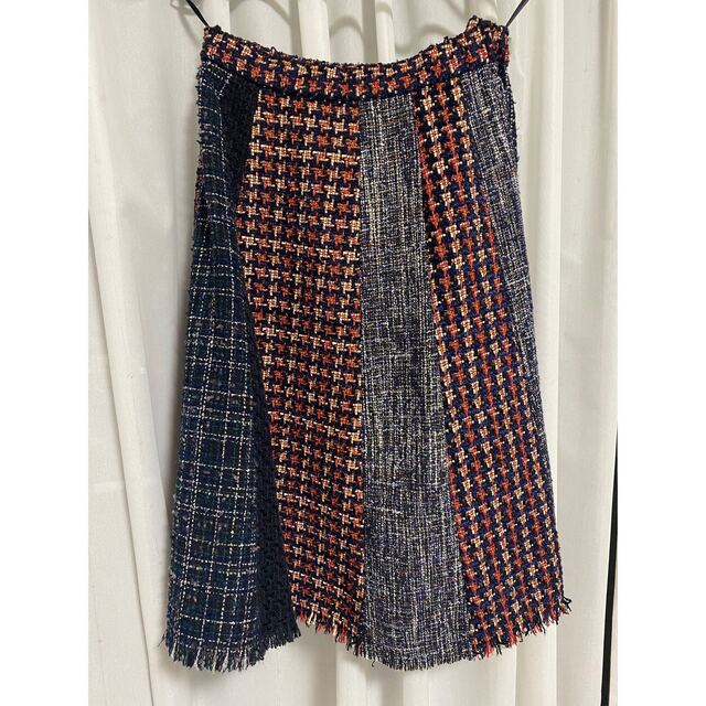 STRAWBERRY-FIELDS(ストロベリーフィールズ)のストロベリーフィールズ　ツイードスカート レディースのスカート(ロングスカート)の商品写真