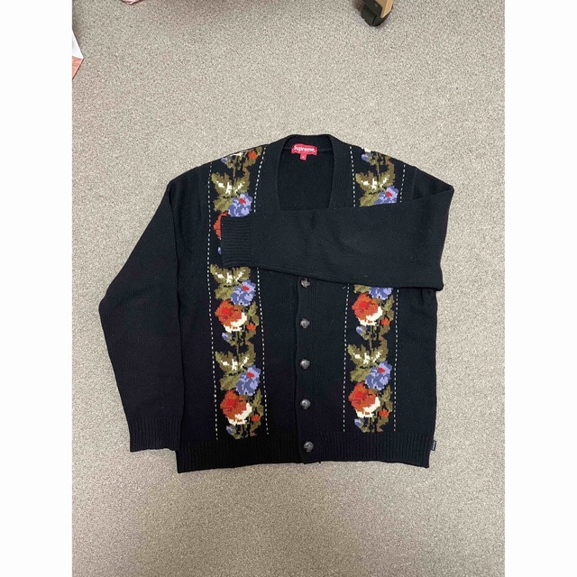 希少! L Supreme Floral Stripe Cardigan TNF