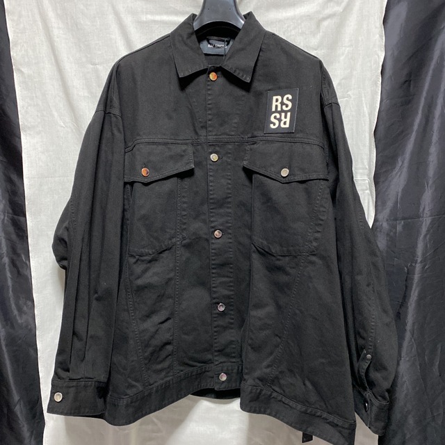 2022超人気 - SIMONS RAF RAF M jacket denim Orversized SIMONS Gジャン+デニムジャケット