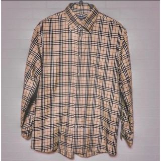 バーバリー(BURBERRY)のバーバリー　Burberry  ノバチェックシャツ　ベージュ　XL サイズ(シャツ)