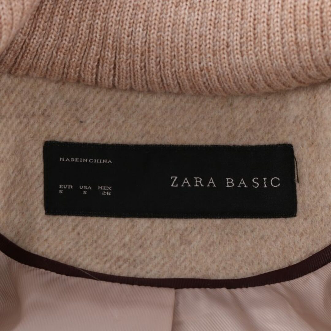 ZARA(ザラ)のザラ ロングコート フード付き ジップアップ 無地 アウター レディース S(USA)サイズ ベージュ ZARA レディースのジャケット/アウター(その他)の商品写真