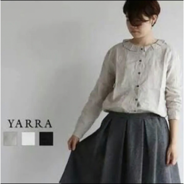 YARRA(ヤラ)の週末タイムセール 美品 yarra フリルカラー ブラウス レディースのトップス(シャツ/ブラウス(長袖/七分))の商品写真