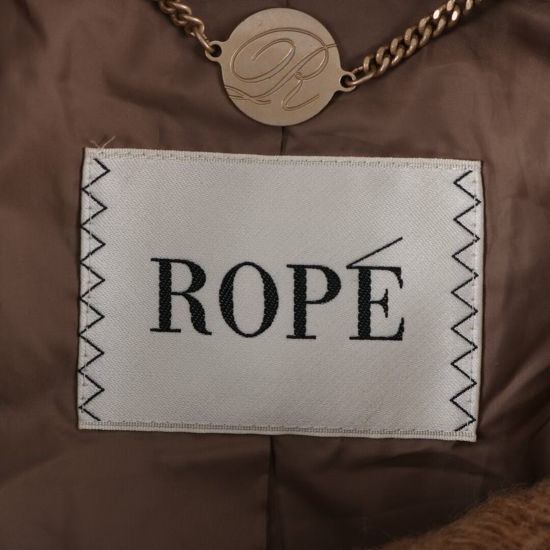 ROPE’(ロペ)のロペ ロングコート フード付き ボタン 無地 アウター モヘヤ/ウール混 レディース 38サイズ ベージュ ROPE' レディースのジャケット/アウター(その他)の商品写真