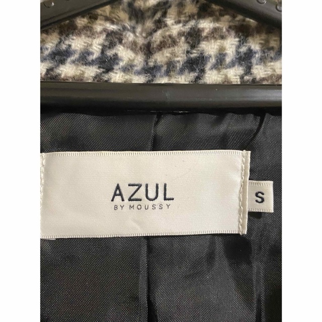 AZUL by moussy(アズールバイマウジー)のazul by moussy 千鳥柄　チェスターコート レディースのジャケット/アウター(チェスターコート)の商品写真