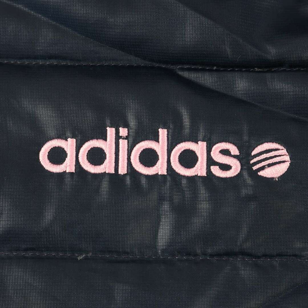 adidas(アディダス)のアディダス ダウンジャケット フード付き ジップアップ スリーライン アウター スポーツウェア レディース Mサイズ ネイビー adidas レディースのジャケット/アウター(ダウンジャケット)の商品写真