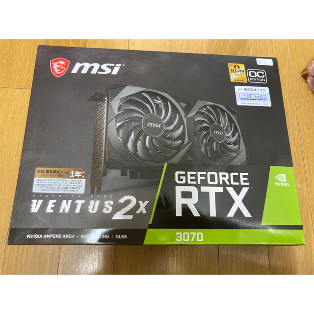 格安中古 MSI GeForce RTX 3070 VENTUS 2X OC - PC/タブレット