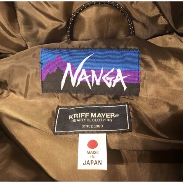 高質 新品 日本製 KRIFF MAYER ナンガ レトロ メンズ ダウンジャケット