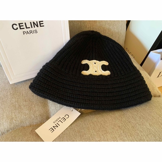 【 大感謝セール】 CELINE セリーヌ バケットハット ニット帽 新品