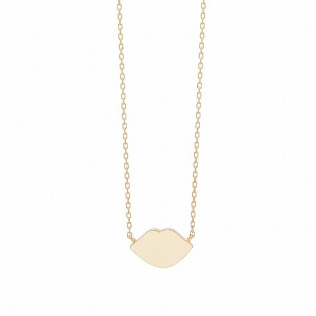 【美品・AHKAK】18Kイエローゴールド/ダイヤモンドキスネックレス