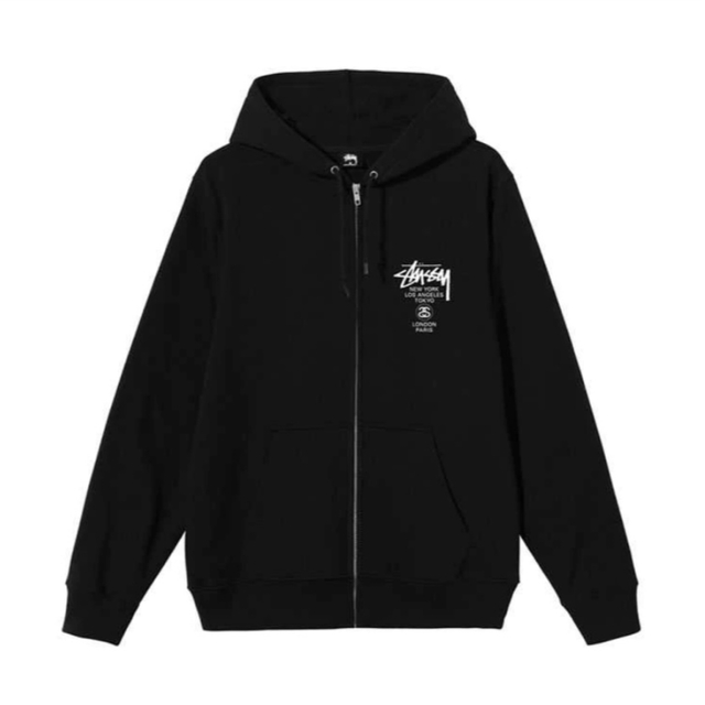 STUSSY(ステューシー)の【Lサイズ】新品 stussy 8ワールドツアー ジップフーディー パーカー メンズのトップス(パーカー)の商品写真