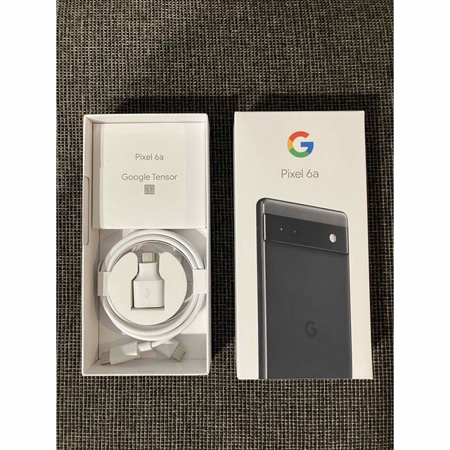 Google Pixel - Google pixel 6a Charcoal 128GB 透明、純正ケース付の