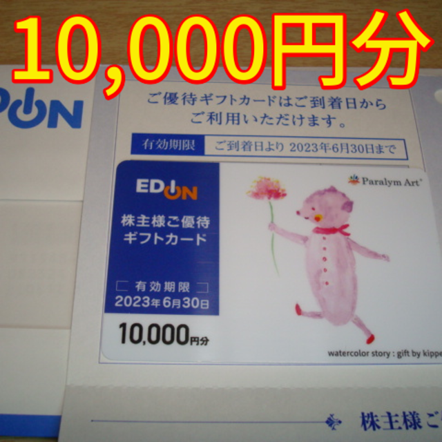 エディオン 株主優待 10000円分 【超特価】 40.0%割引 alala.ci