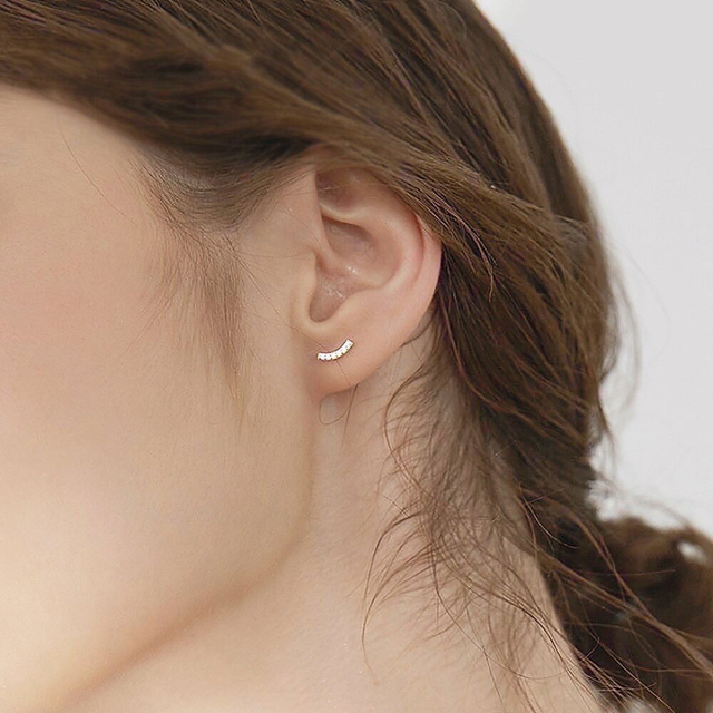 DEUXIEME CLASSE(ドゥーズィエムクラス)のcurved bar pierce 18kgp レディースのアクセサリー(ピアス)の商品写真