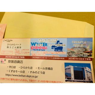 ひらかたパーク　チケット　1枚　株主優待(遊園地/テーマパーク)