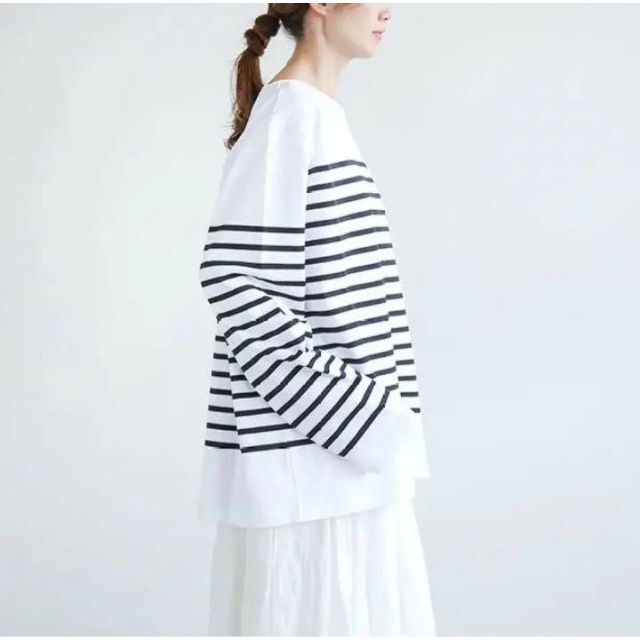 試着のみ ボーダーカットソー Veritecoeur×Le minor 1-