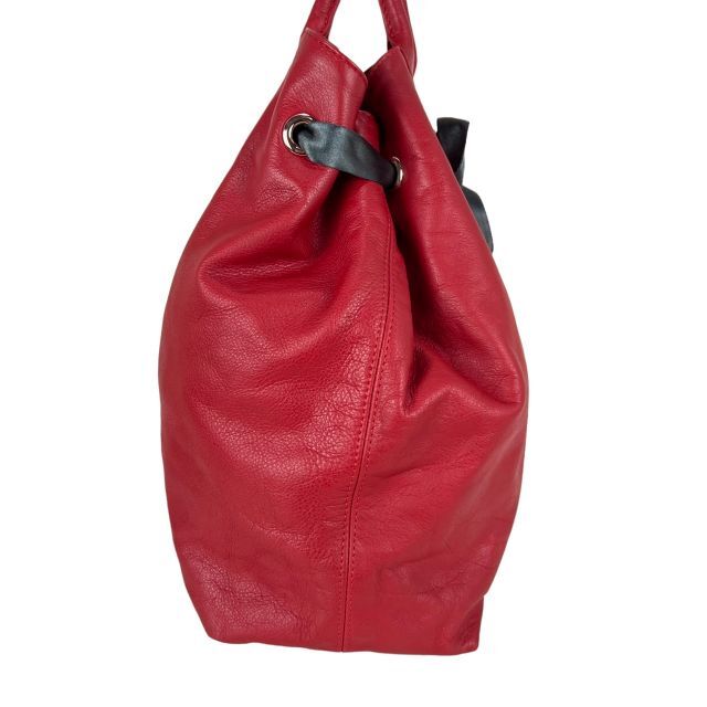 ☆美品☆レペット アラベスク ハンドバッグ 巾着 レッド カバン レザー