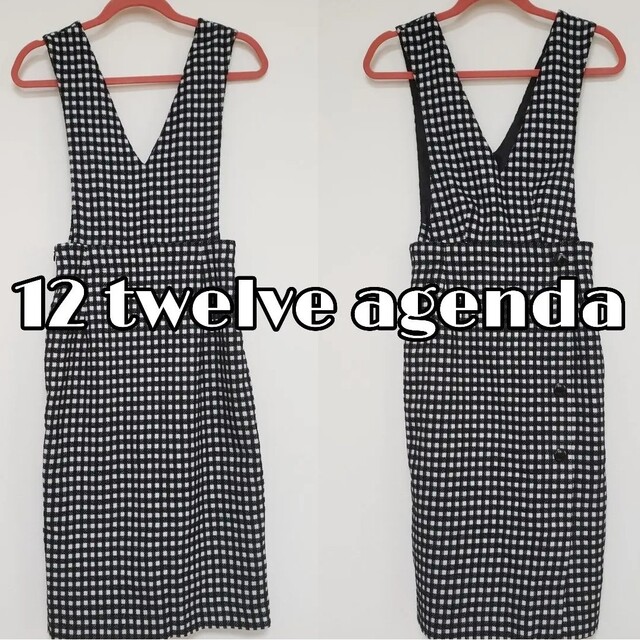 12Twelve Agenda(トゥエルブアジェンダ)の12 twelve agenda ギンガムチェック フロントボタン ワンピース レディースのスカート(ロングスカート)の商品写真