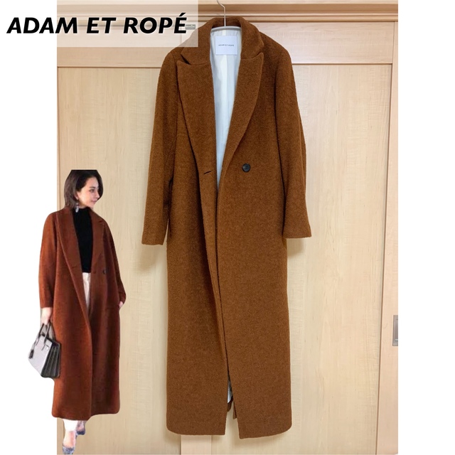 【美品】Adam et Rope レンガ色 ロングコート | フリマアプリ ラクマ