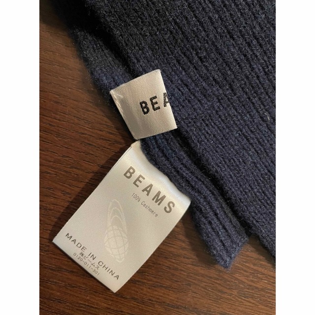 BEAMS(ビームス)の新品同様　ビームス  BEAMS カシミヤ　ミニ　マフラー メンズのファッション小物(マフラー)の商品写真